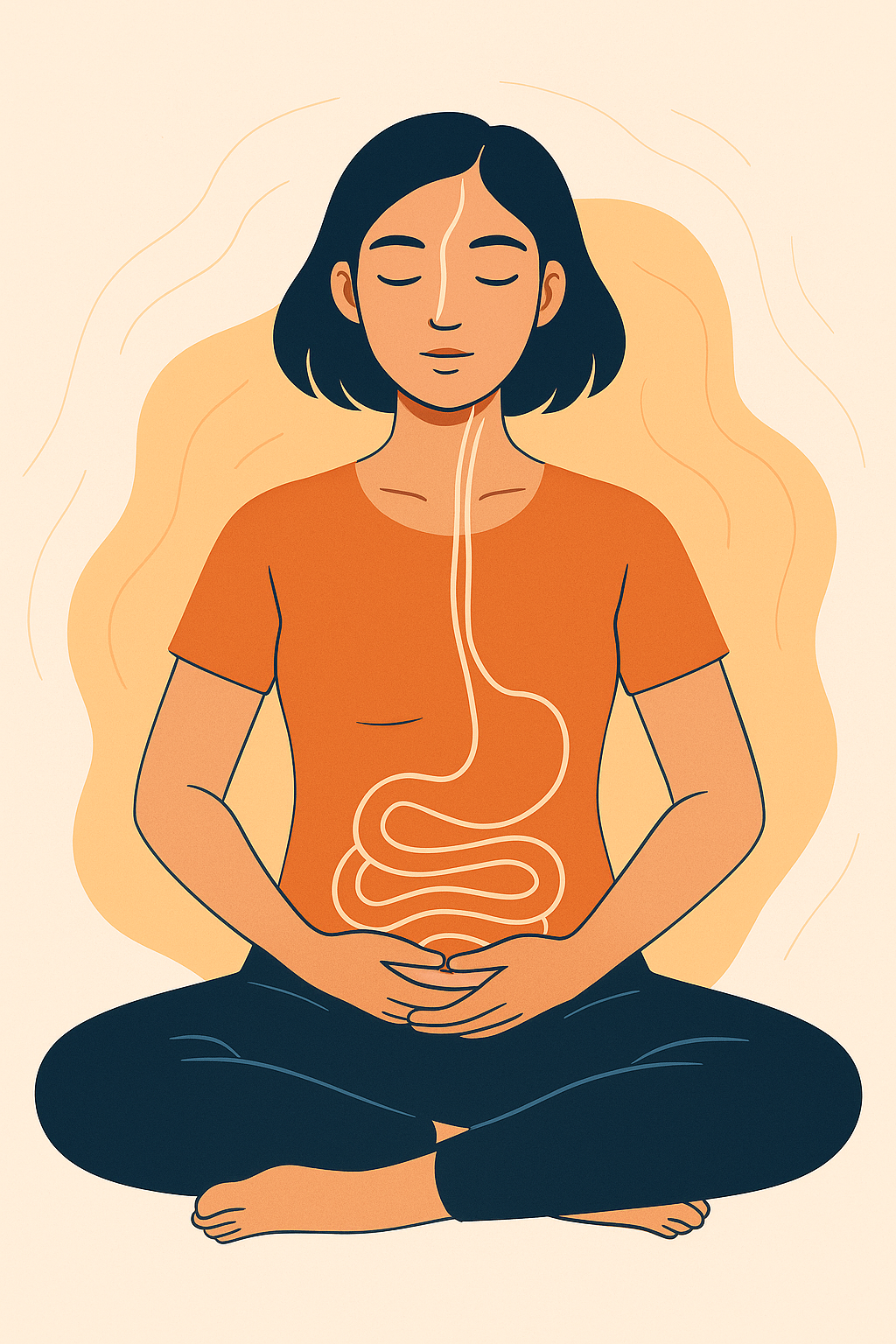 Illustration d'une personne en méditation pour libérer naturellement le nerf vague avec la méthode SYNTONI